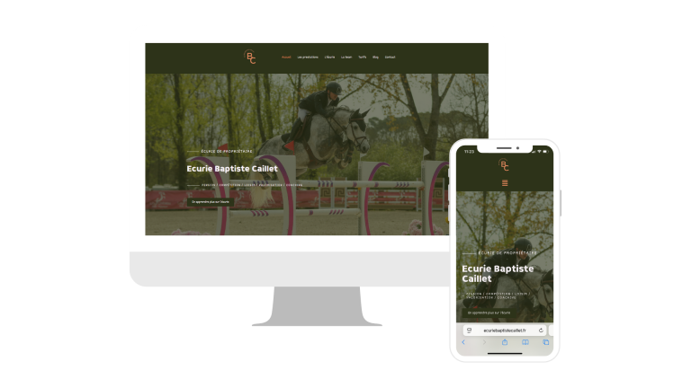 Site internet Ecurie Baptiste Caillet